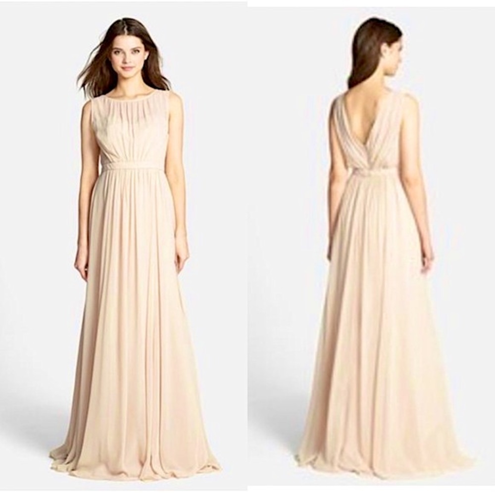 JENNY YOO BRIDESMAID MAXI DRESS VIVIENNE LONG CHIFFON GOWN Wedding Prom 4 - Picture 2 of 16
